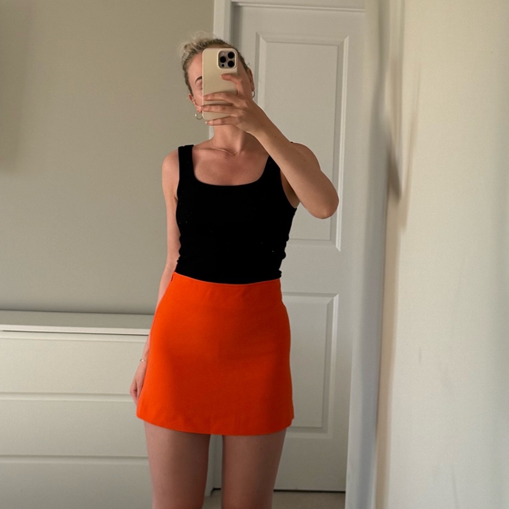 Zara Vibrant Orange Skirt